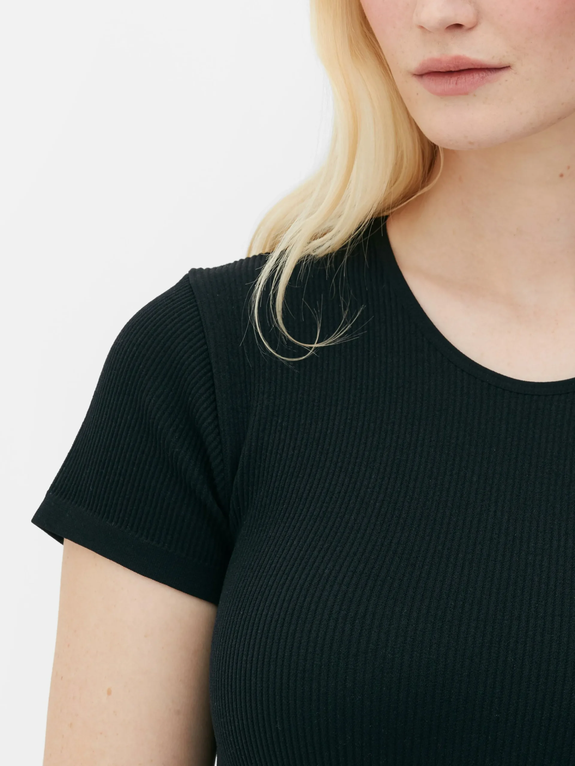 Body T-shirt Canelado S/ Costuras