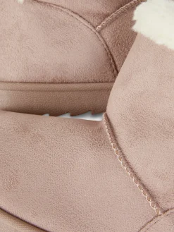 Botas Forro Pelúcia Laço Atrás