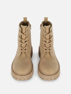 Botas Imitação Camurça Atacadores