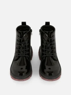 Botas Sola Cintilante Imitação Pele Verniz