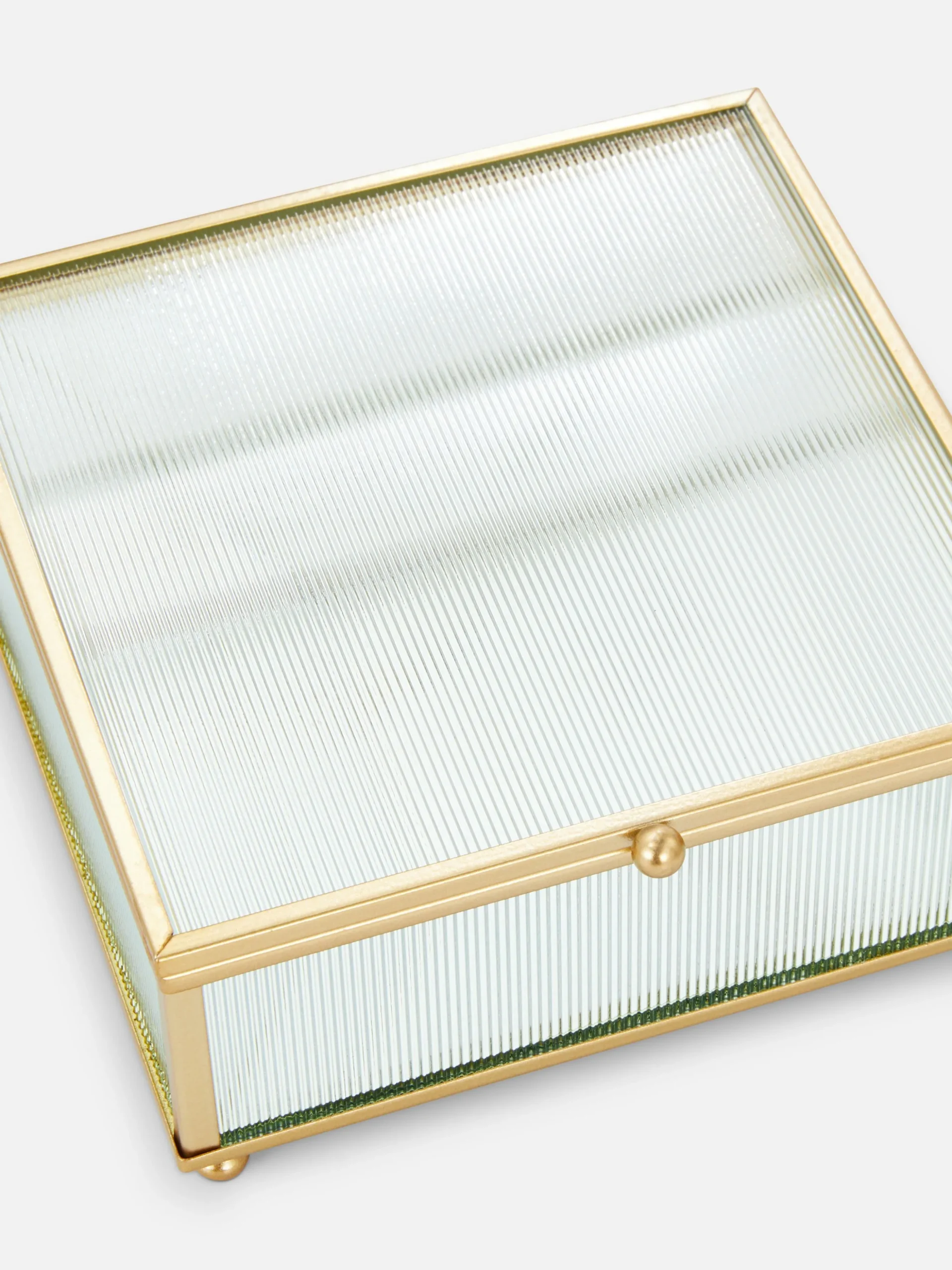 Caixa Bijutaria Vidro Texturado