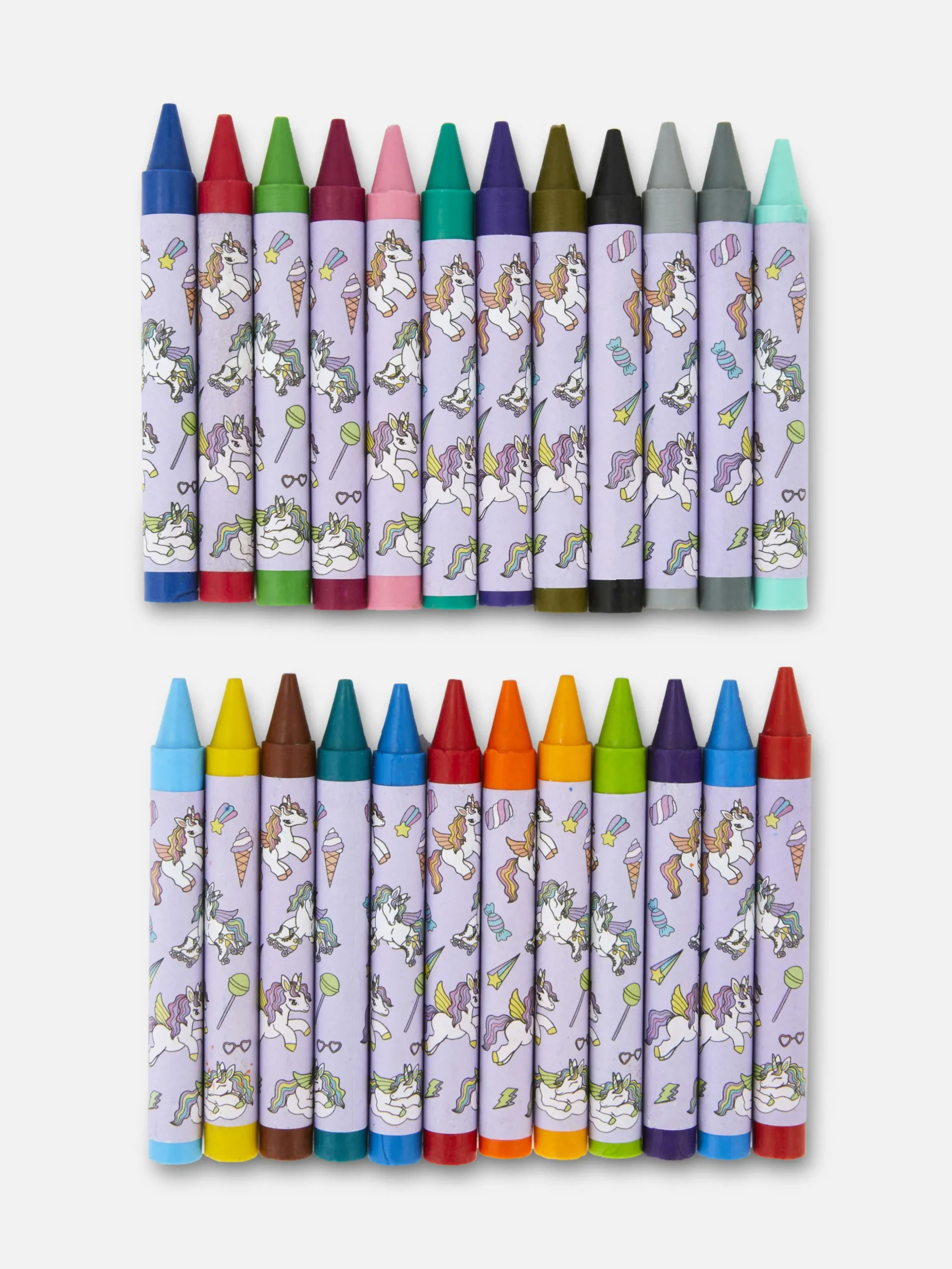 Caixa Lápis Cera Unicórnio