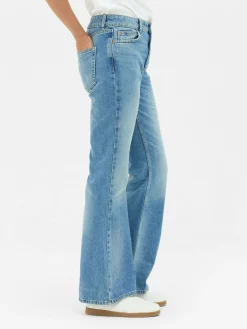 Calças Ganga Rígidas Corte Boca Sino Rasgões