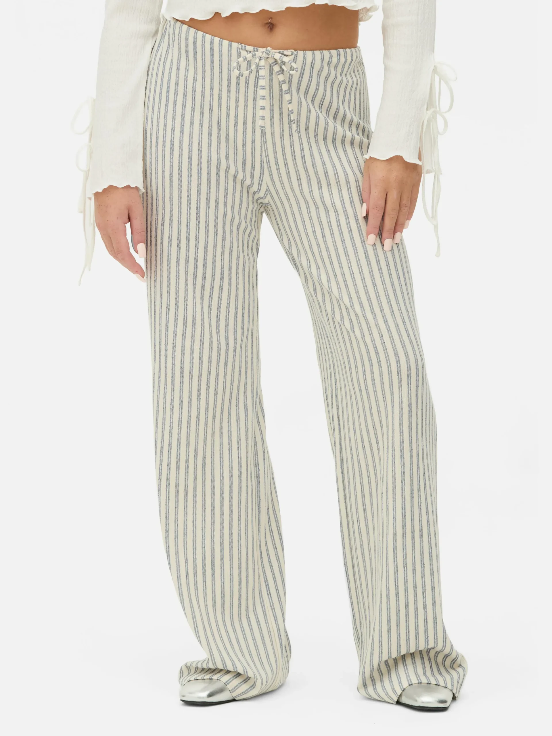 Calças Largas Riscas