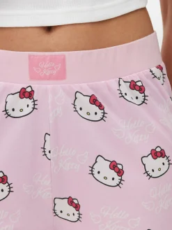 Calças Pijama Corte Perna Larga Hello Kitty