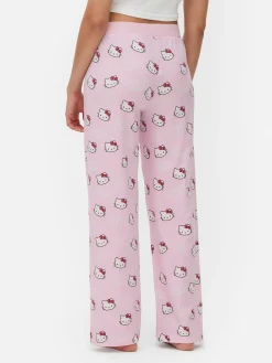 Calças Pijama Corte Perna Larga Hello Kitty