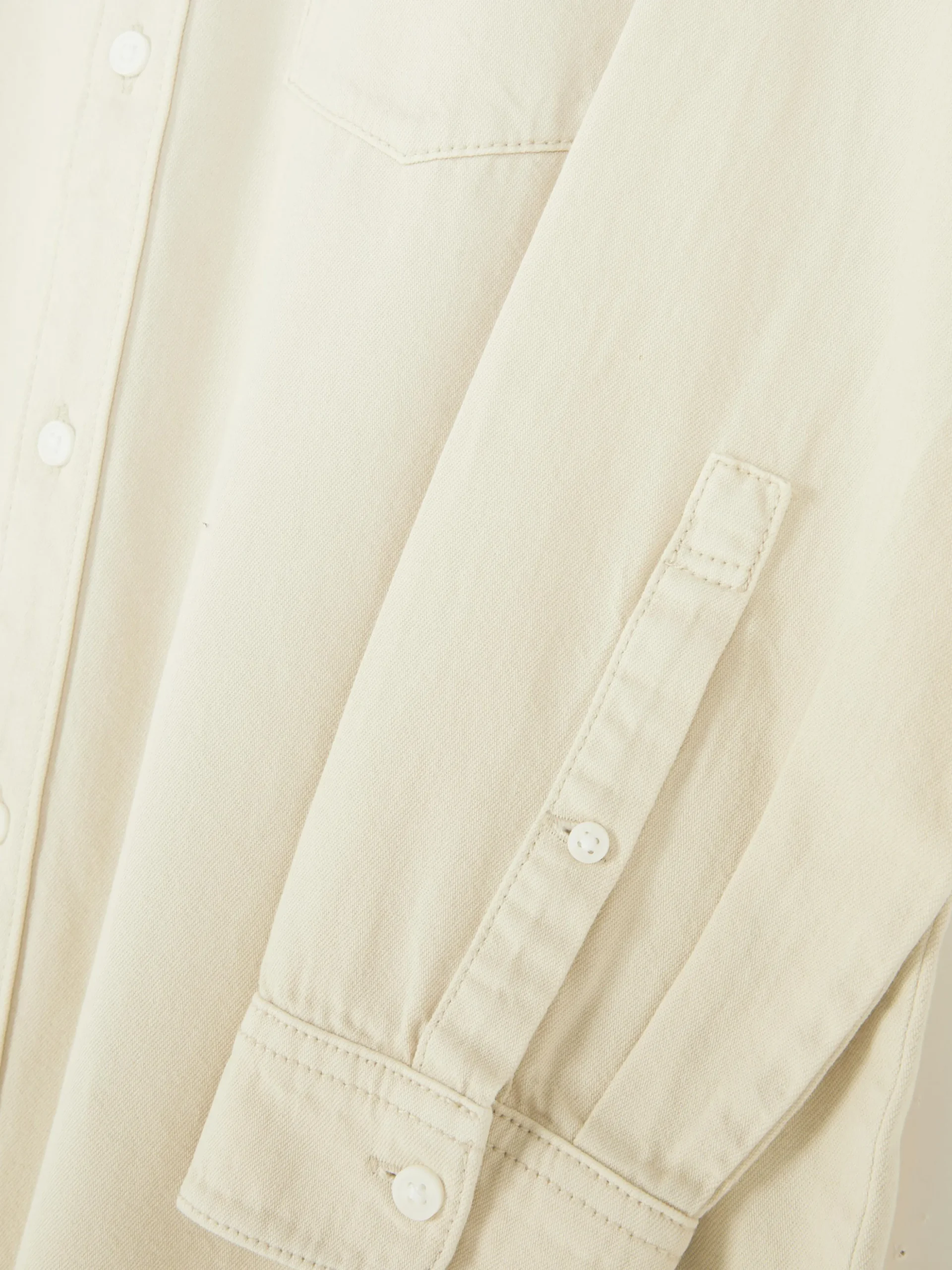 Camisa Sarja Algodão Manga Comprida