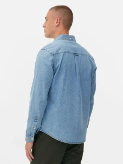 Camisa Sarja Algodão Manga Comprida