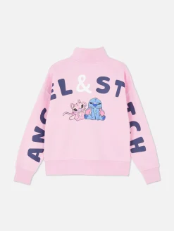 Camisola 1/2 Fecho Correr Disney Stitch & Angel