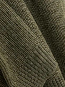 Camisola 1/2 Fecho Correr Malha Canelada