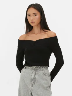 Camisola Bardot Canelada