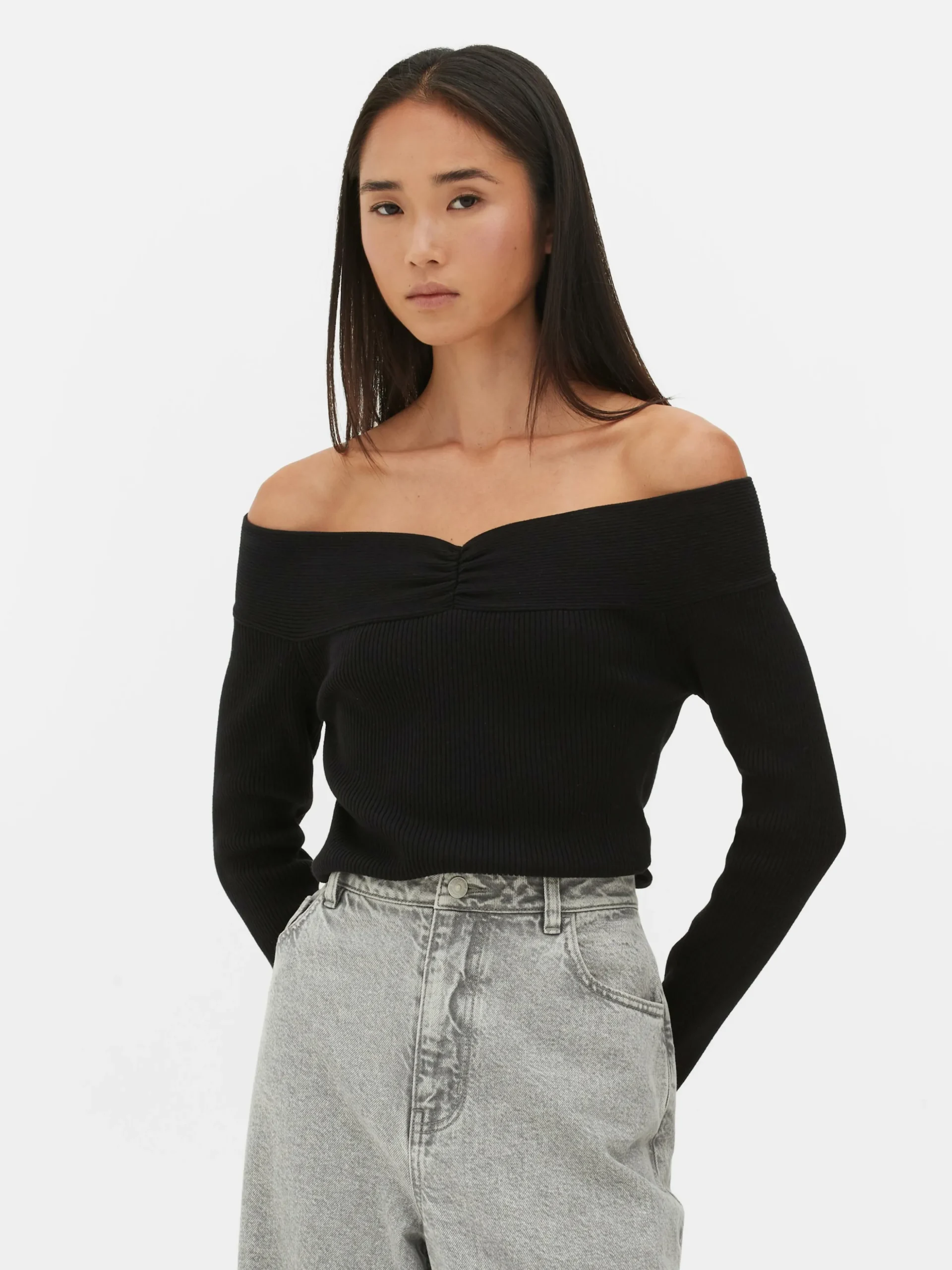 Camisola Bardot Canelada