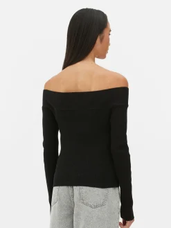 Camisola Bardot Canelada