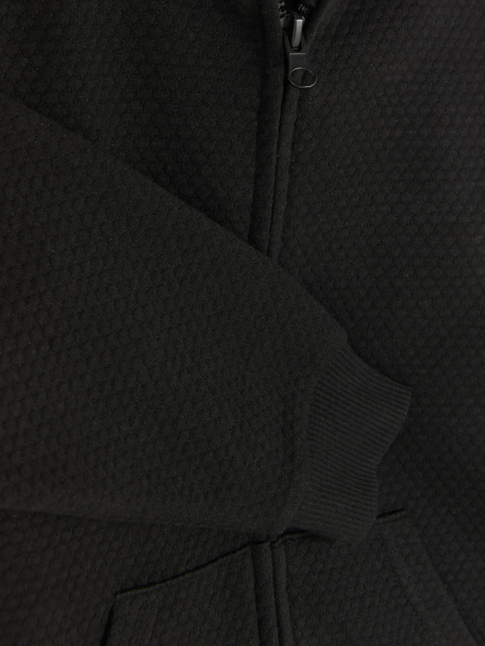 Camisola Capuz Fecho Texturado Rapaz