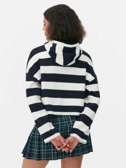 Camisola Capuz Malha Riscas