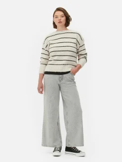 Camisola Corte Folgado Riscas