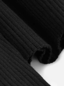 Camisola Gola Alta Dobra Malha Canelada