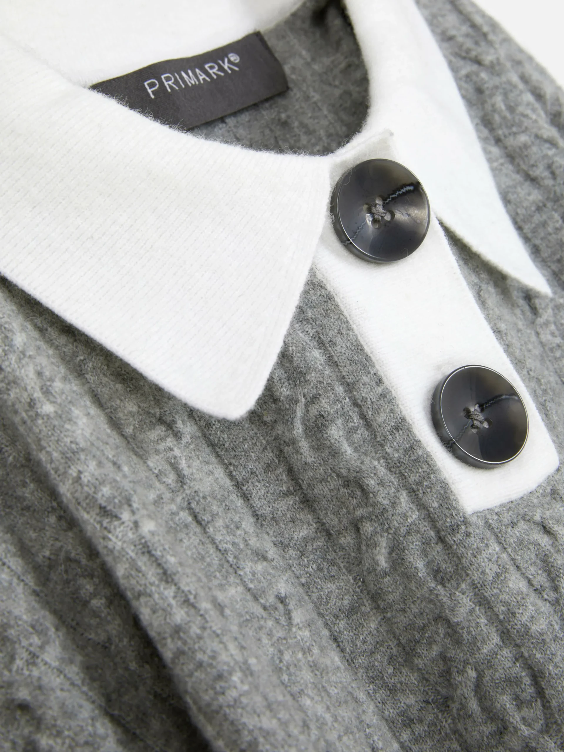 Camisola Malha Entrançada Colarinho