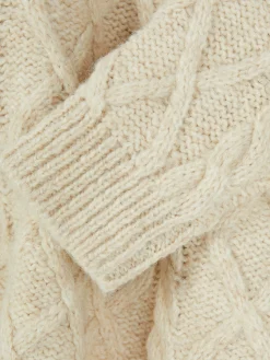 Camisola Malha Entrançada Botões Rita Ora