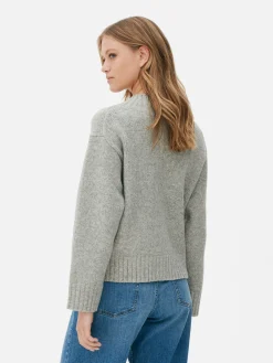 Camisola Malha Grossa Decote V