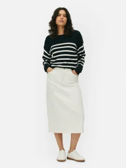 Camisola Manga Comprida Decote Barco