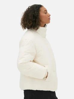 Casaco Acolchoado Gola Funil