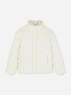 Casaco Acolchoado Gola Funil