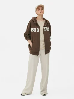 Casaco Capuz Fecho Correr Corte Largo