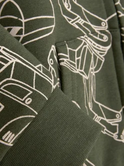 Casaco Capuz Fecho Correr Conjunto Coordenado