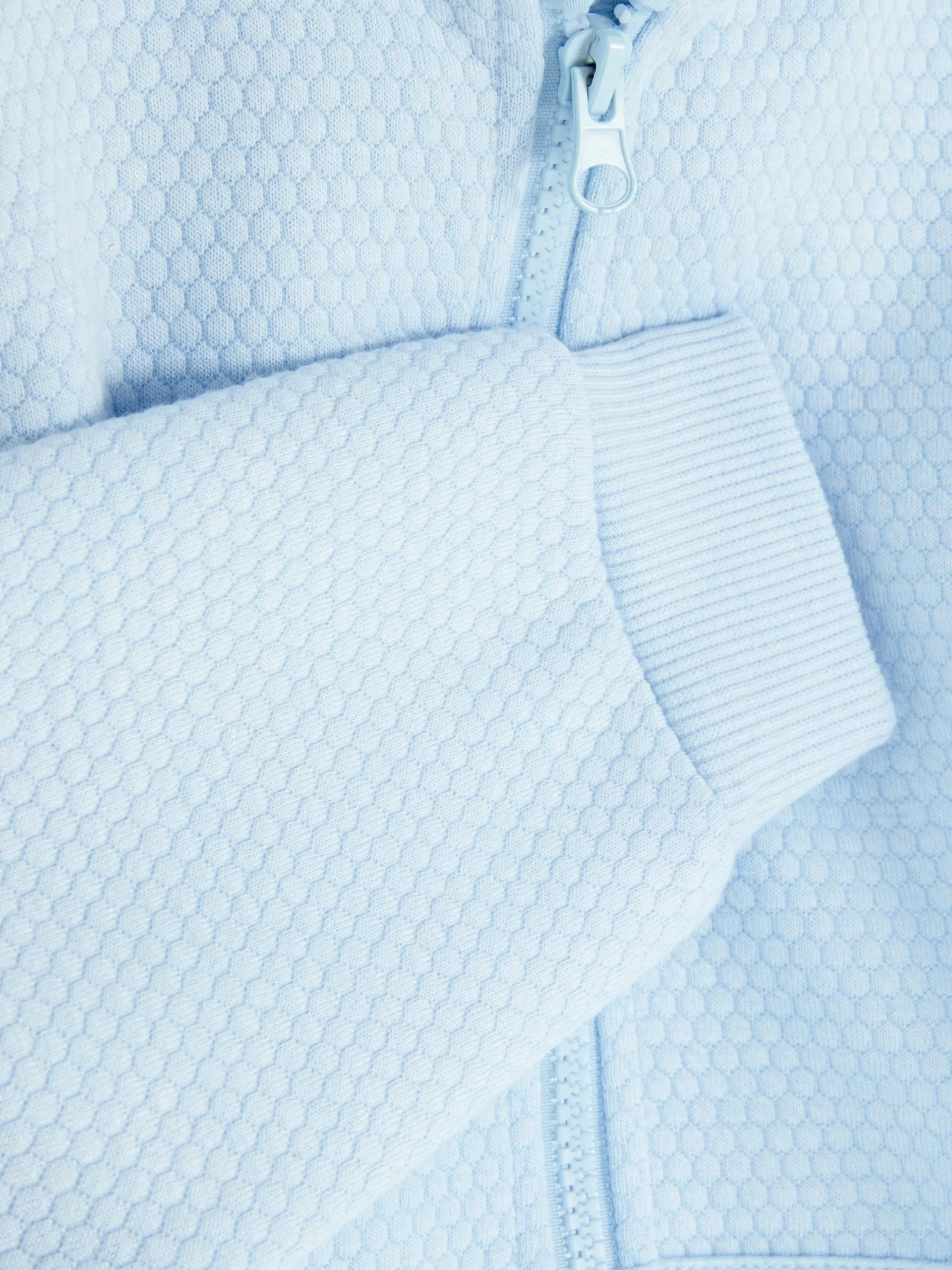 Casaco Capuz Texturado Fecho Correr