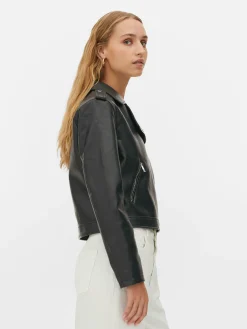 Casaco Estilo Motard Imitação Pele Essencial