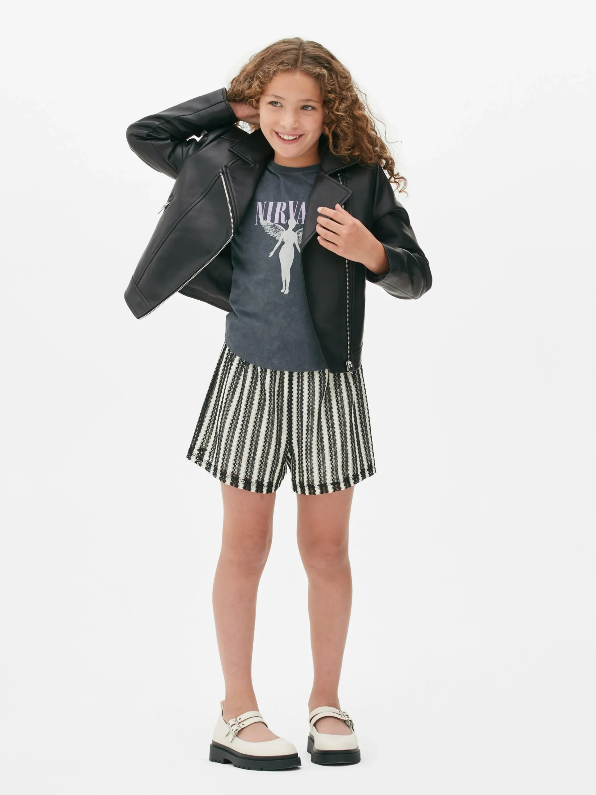 Casaco Estilo Motard Imitação Pele