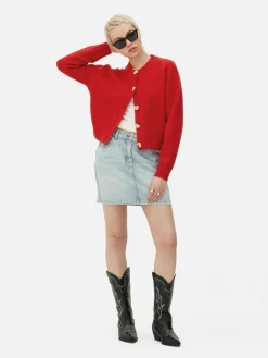 Casaco Malha Gola Redonda Botões