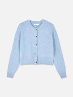 Casaco Malha Gola Redonda Botões