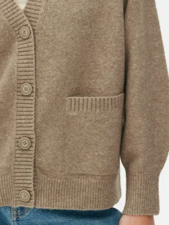 Casaco Malha V Estilo Boyfriend