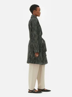 Casaco Padrão Espinha C/ Cinto