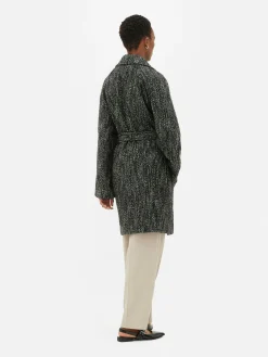 Casaco Padrão Espinha C/ Cinto