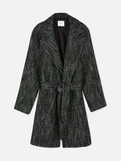 Casaco Padrão Espinha C/ Cinto