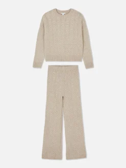 Conj. Coordenado Camisola/leggings Malha Entrançada