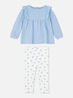 Conjunto Blusa Folhos/leggings