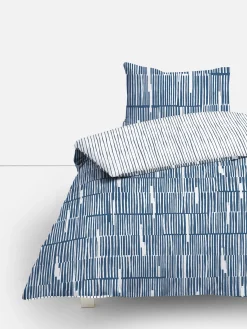 Conjunto Capa Edredão Solteiro Reversível Riscas