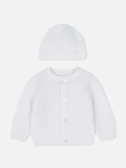 Conjunto Casaco Malha/gorro Bebé Prematuro