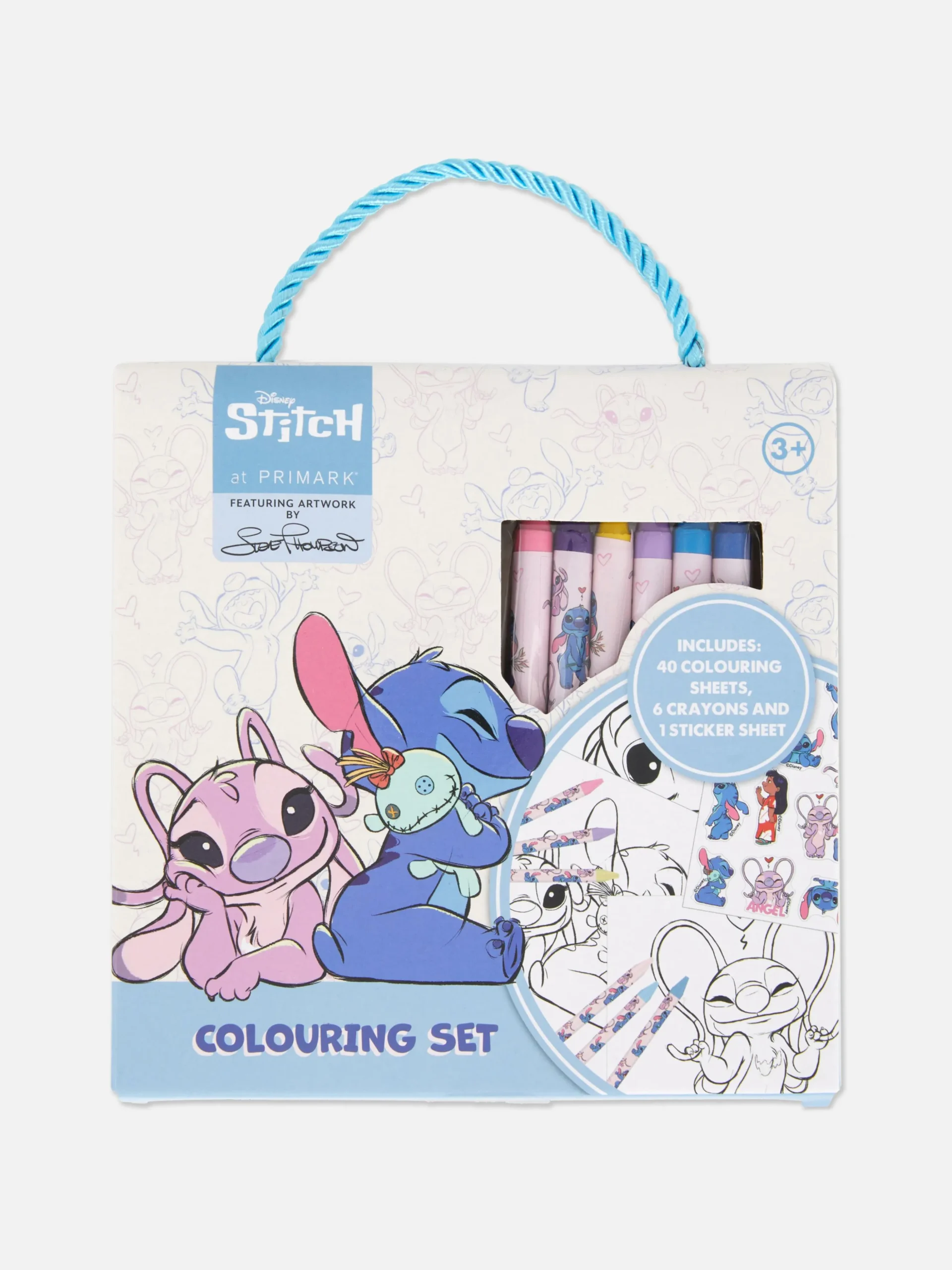 Conjunto Colorir Portátil Disney Stitch And Angel