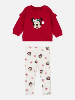 Conjunto Coordenado Camisola/leggings Natal Disney Minnie