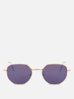 Óculos Sol Armação Metal Hexagonal