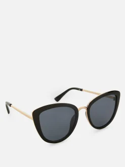 Óculos Sol Olhos Gato Acabamento Metal