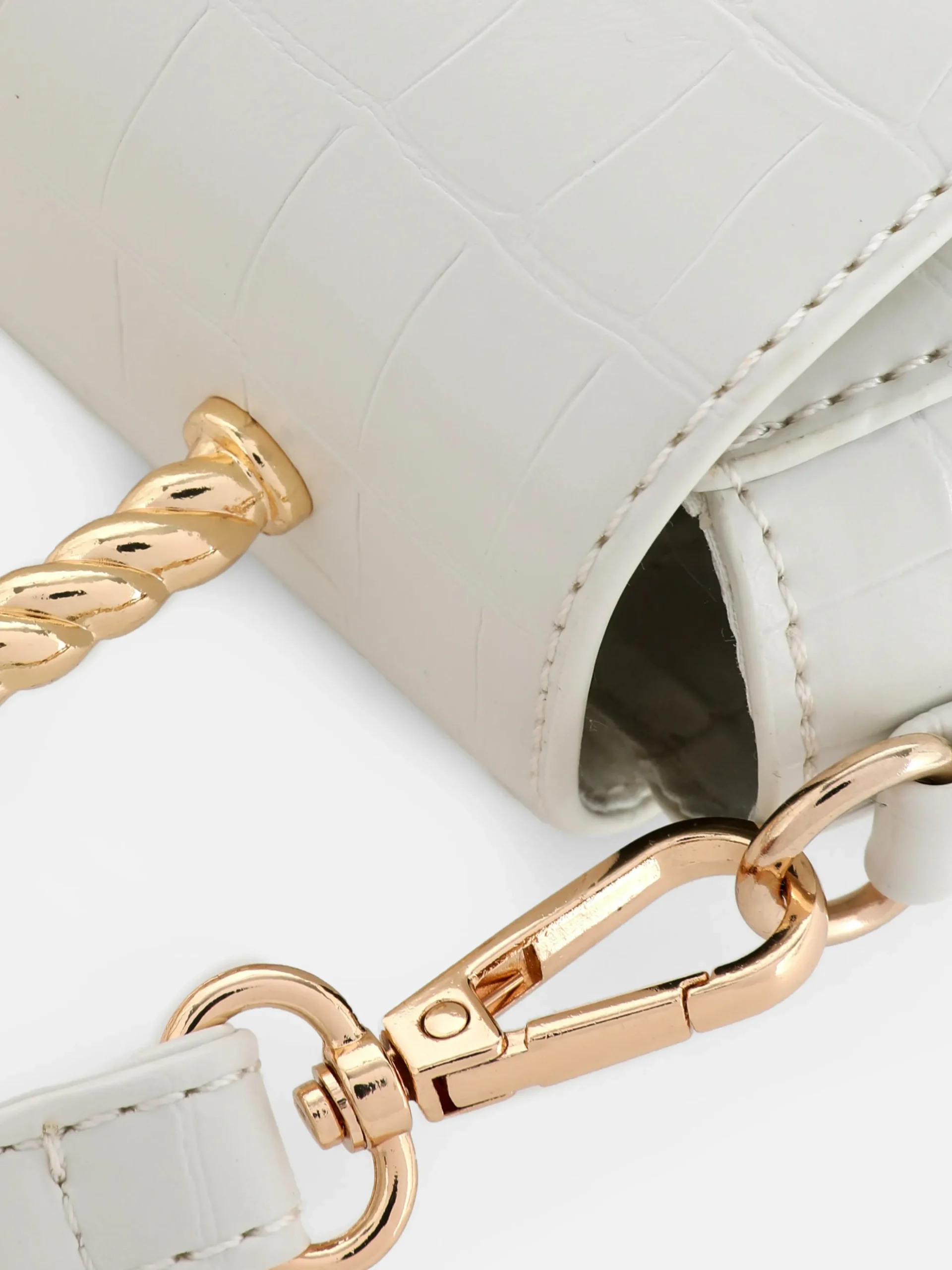 Mala Tiracolo Pega Metal Imitação Crocodilo