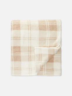 Manta Malha Polar Padrão Xadrez