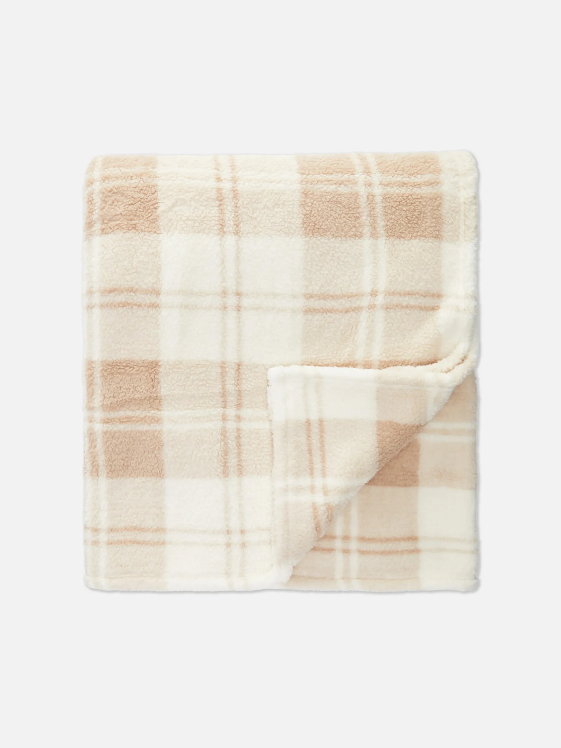 Manta Malha Polar Padrão Xadrez