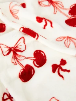 Manta Supersuave Padrão Cereja